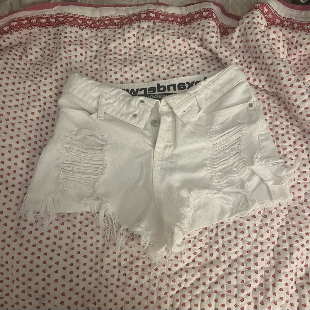 Alexander Wang White Denim Jean Shorts